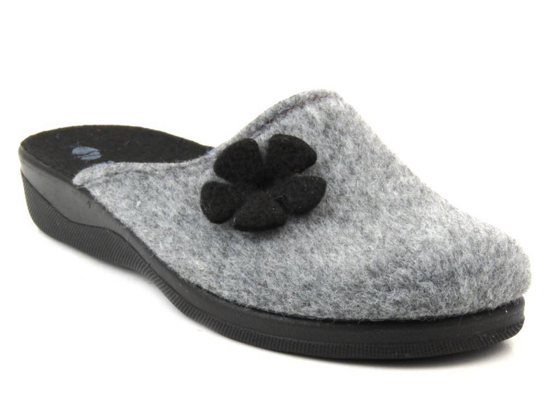 Dámské plstěné pantofle - INBLU CA-116, stříbrné