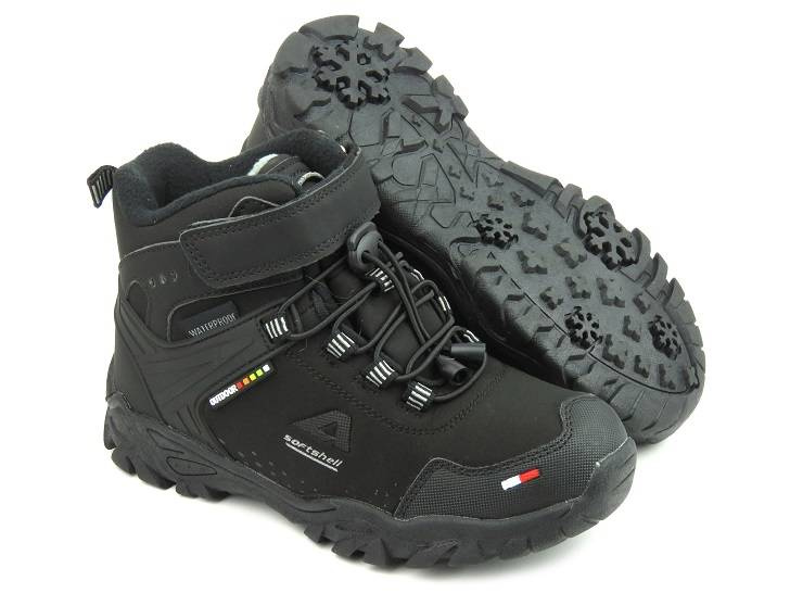 Dětské sněhule, zimní boty AMERICAN CLUB WT 65/22 WT 108/22 a WT 65/23, černé