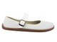Dámské minimalistické barefoot polobotky z přírodní kůže Nika Komfort 1445, bílé