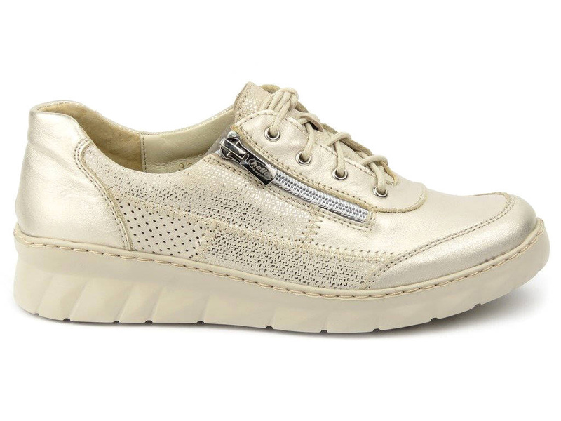 Zlaté dámské tenisky s lehkou a flexibilní podrážkou - Helios Komfort 378