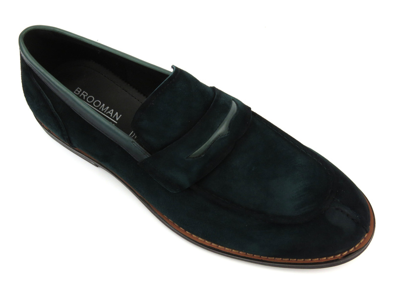 Wysokogatunkowe mokasyny męskie JOHN DOUBARE 628A-H-888, szare w kratkę