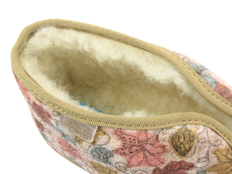 Ortopedické pantofle, Dr Orto Befado -031D038 Béžové, velmi teplé a pohodlné