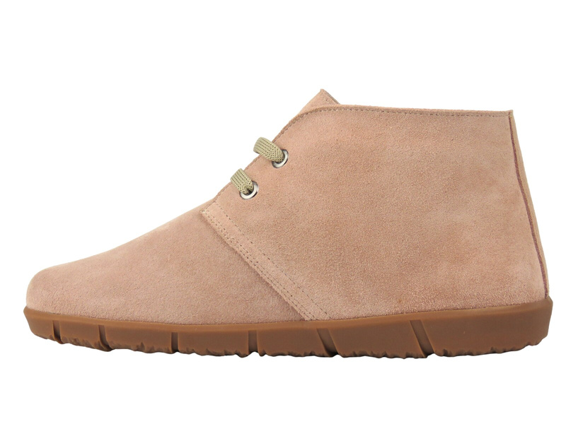 Barefoot kožené minimalistické dámské kotníkové boty - Nika Komfort 28011 béžové
