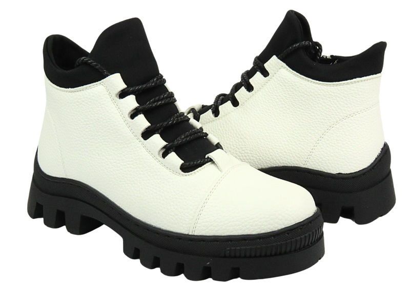 Béžové kozačky, dámské dělnické - Potocki 23-12167, béžové