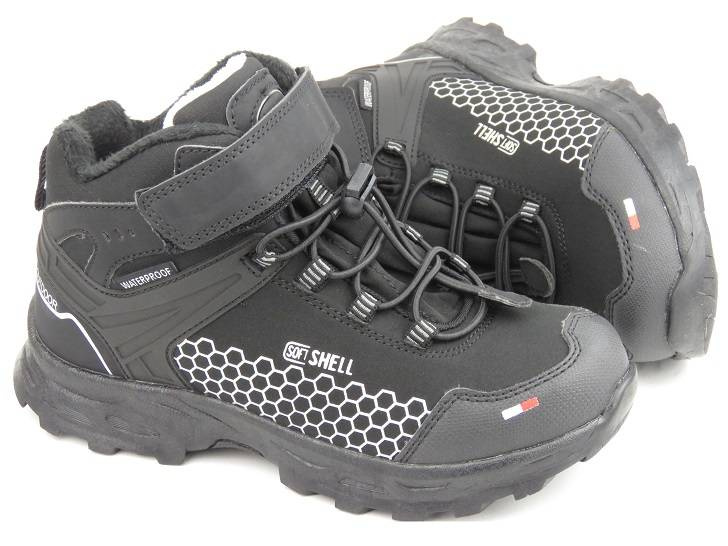 Dětské sněhule se softshellem a tripletexem - AMERICAN CLUB HL 25/22, černé