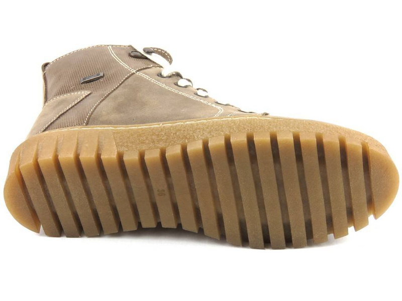 Dámské kožené kozačky HELIOS Komfort 577, béžová