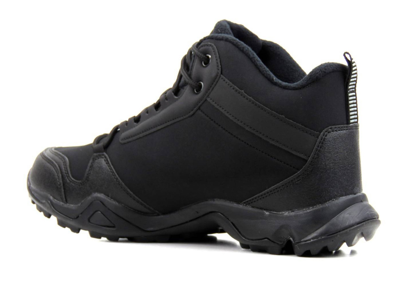 Pánské vysoké trekingové kalhoty z tkaniny SoftShell - AMERICAN CLUB WT63/21(22), černé