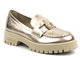 Dámské boty a mokasíny s drážkovanou podrážkou - CheBello 4291, zlatá