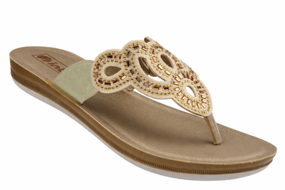 Elegantní dámské pantofle Inblu BA-52, zlaté