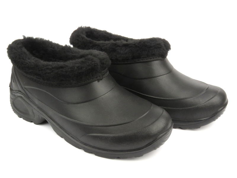Teplé zimní holínky, sněhule pro seniory - REALPAKS ETGM-3, černé