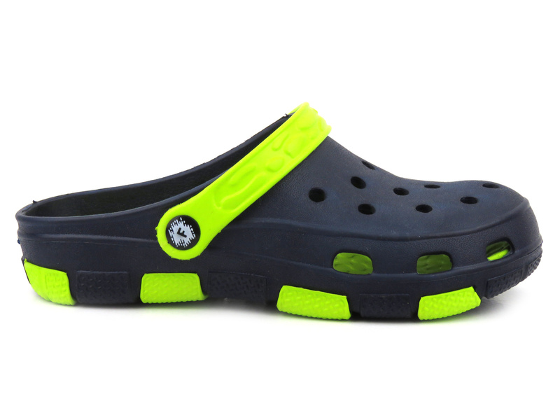 Dětské dřeváky - Realpaks PF-401, PF-402, tmavě modrá a zelená