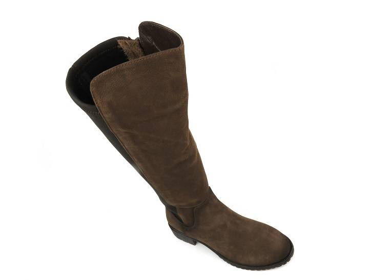 Dámské vysoké kožené kozačky - Piazza 970009-2, hnědé
