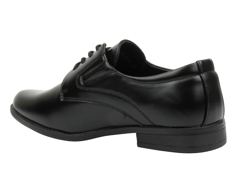 Elegantní dětské polobotky, komunioní boty - Unisoft 24ML26-6777, černé