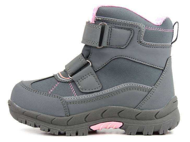 Dětské sněhule na suchý zip - AMERICAN CLUB Softshell HL 39/22, šedé