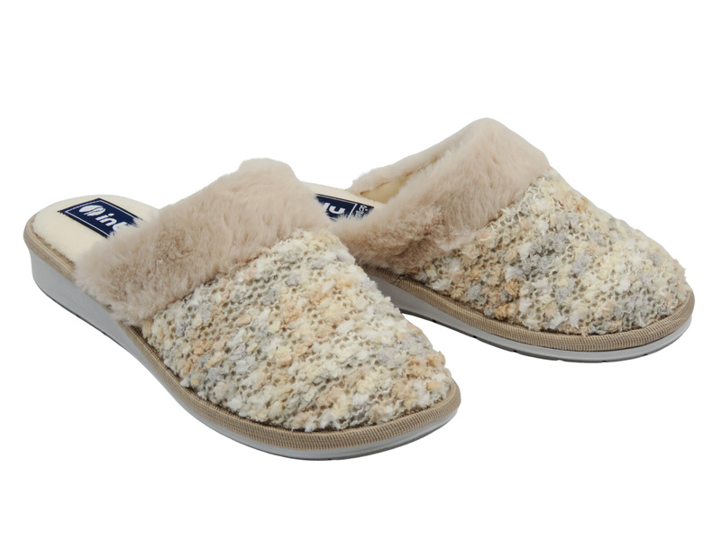 Dámské domácí pantofle Inblu LB-109 béžové – nazouvací