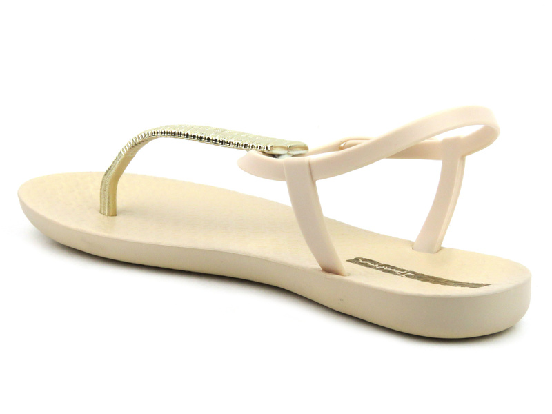 Dámské sandály se zlatým zdobením - Ipanema 82862, béžová a zlatá
