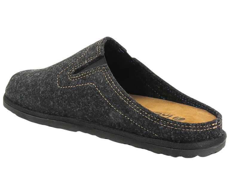 Teplé pánské pantofle s vyjímatelnou stélkou šedé INBLU SI-21