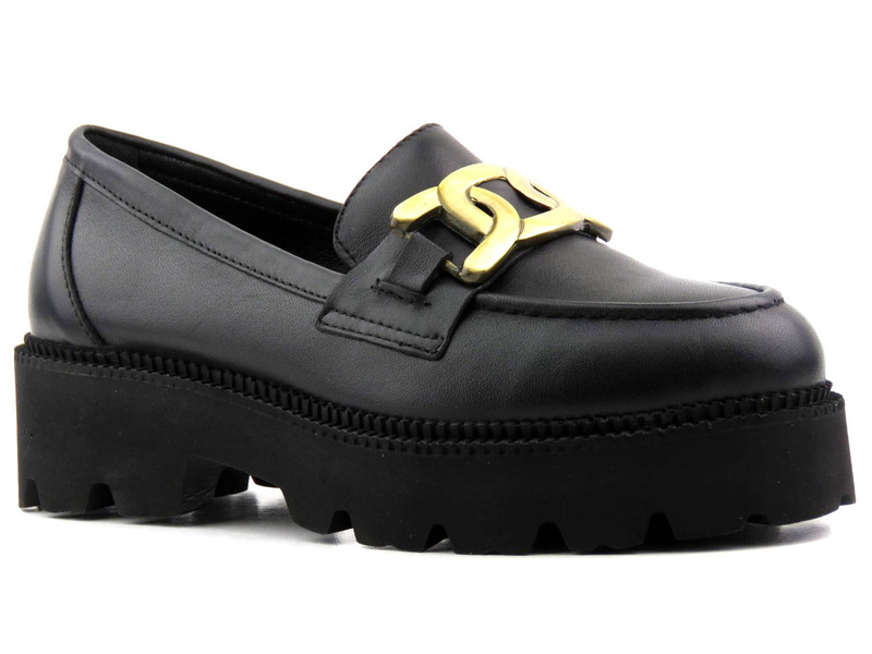 Dámské lordy se silnou podrážkou - VENEZIA 4010704, černá