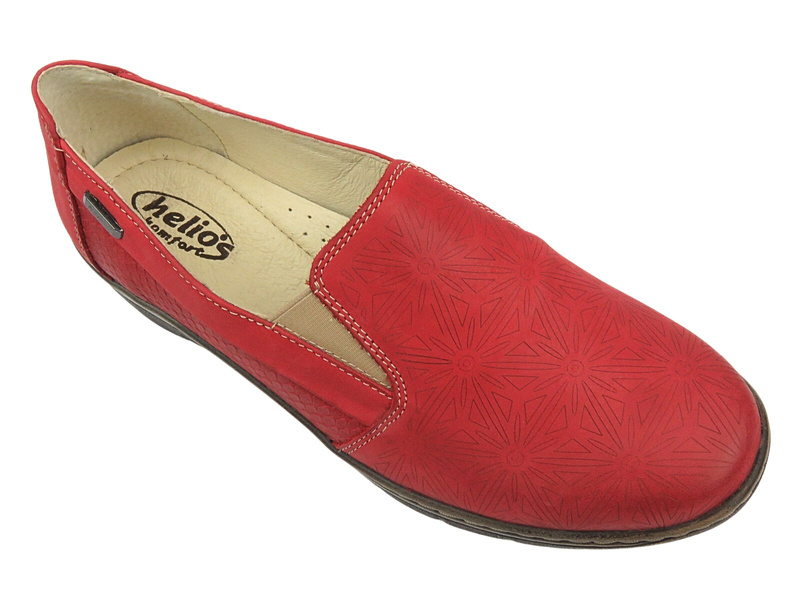 Dámské kožené boty s výřezy - HELIOS Komfort 364, béžová