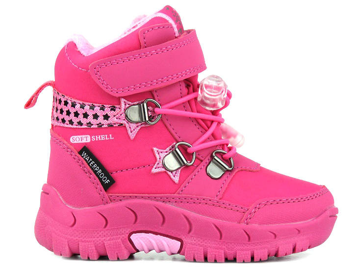 Nepromokavé dětské sněhule - AMERICAN CLUB Softshell HL 68/22, růžové