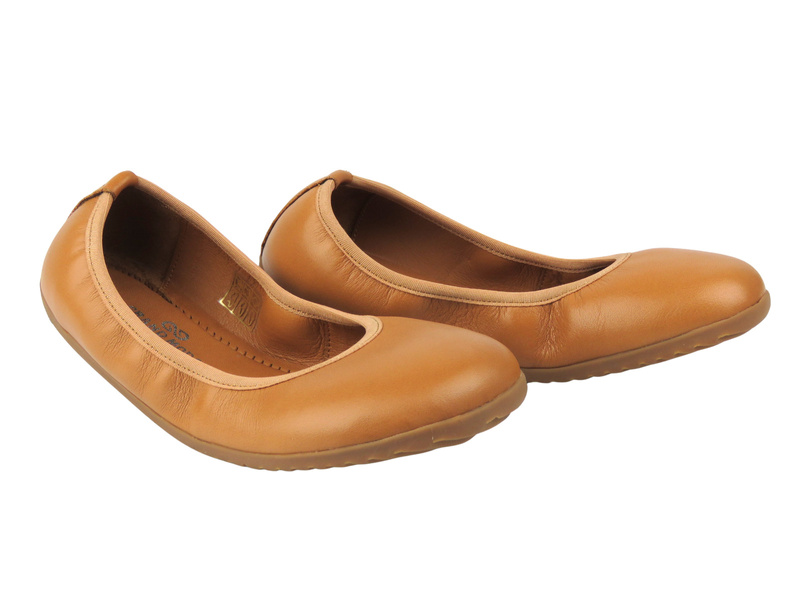 Barefoot kožené minimalistické balerínky Nika Komfort 14506, hnědá