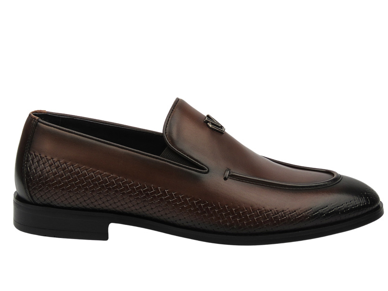 Elegantní mokasíny, pánské polobotky JOHN DOUBARE V968-109-T1, černé