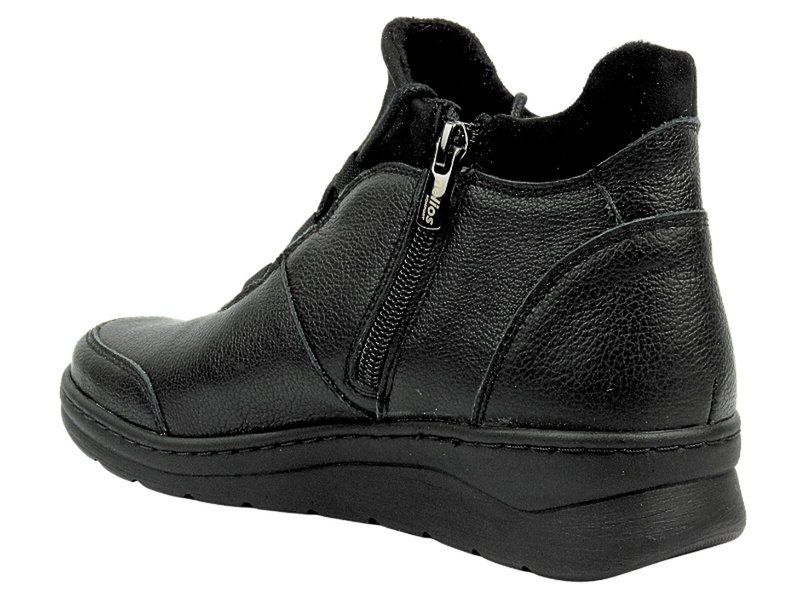 Pohodlné dámské boty z měkké kůže - Helios 564, černá