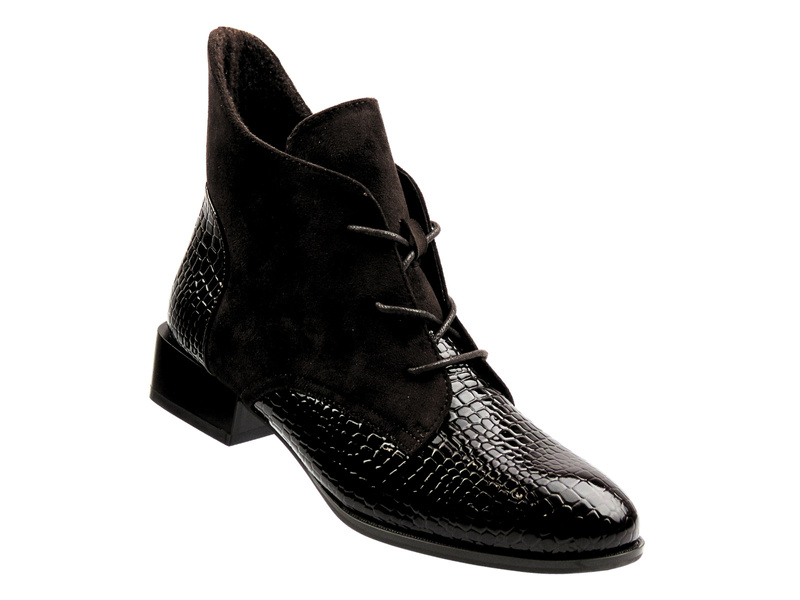 Zateplené dámské kotníkové boty hnědé Potocki 25-12498