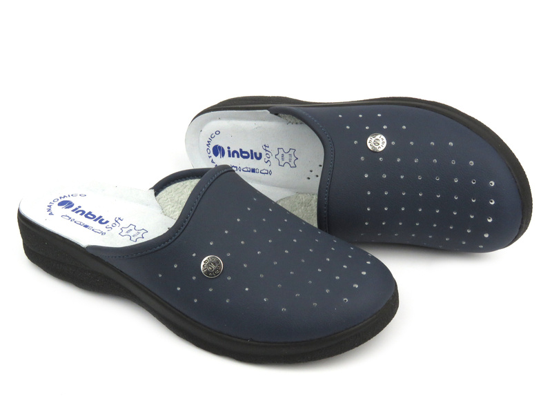 Pánské plstěné pantofle s koženou vsadkou - INBLU VE-02, tmavě šedá