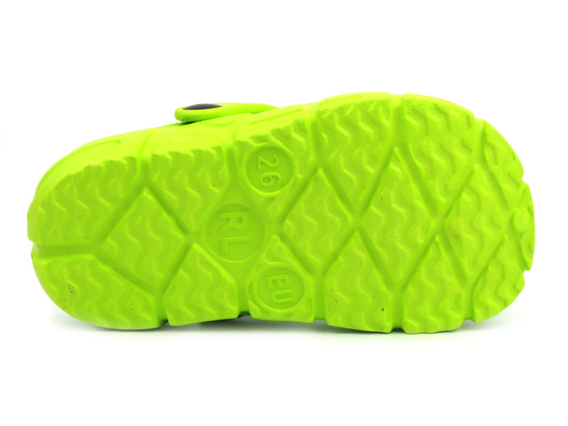 Dětské nazouváky, crocsy světle zelené Realpaks D-301