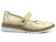 Kožená dámská jarně-letní obuv - HELIOS Komfort 341S, zlatá