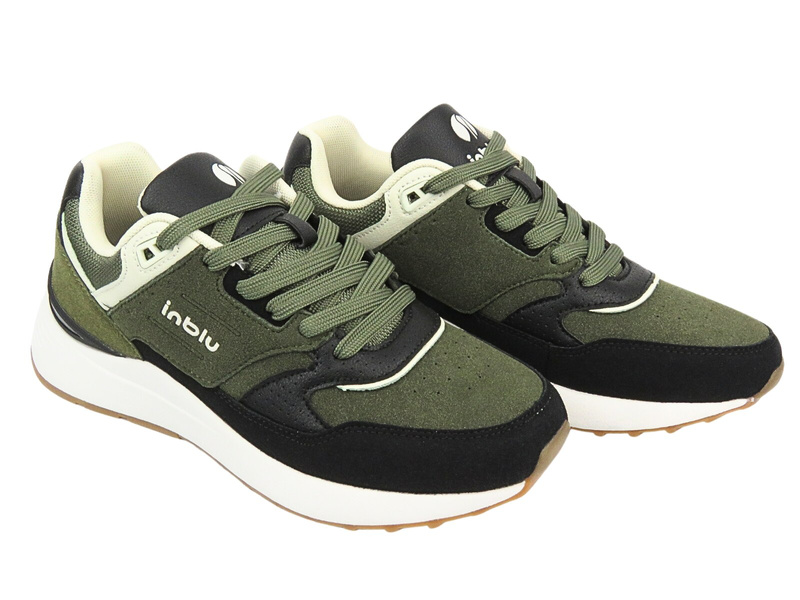 Zelené pánské sportovní boty na šněrování Inblu IU-13