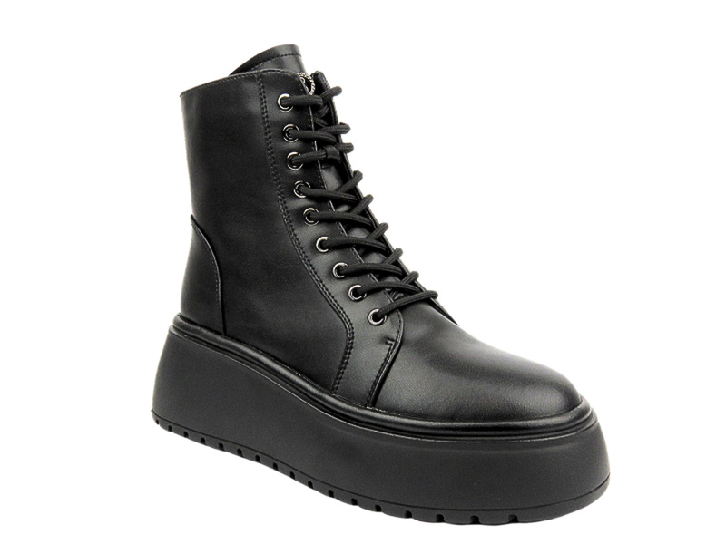 Sokolski boty Z24-478 Black with Zip Přírodní kůže