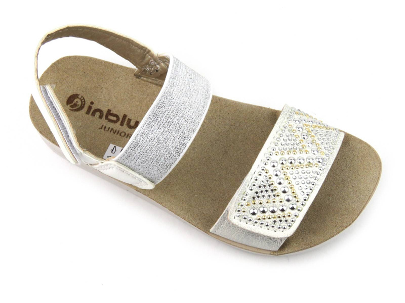 Dětské sandály s koženou stélkou - Inblu CJ-20, bílé