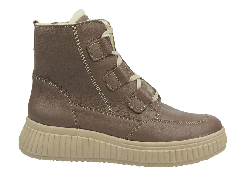 Dámské kozačky polské značky HELIOS Comfort 559 Brown se zipem