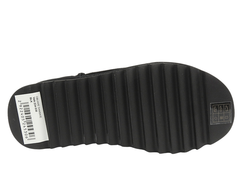 Pohodlné dámské sněhule z měkké kůže - Sokolski Z24-530, černá