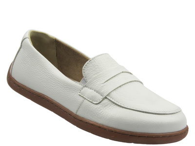Barefoot obuv, dámské nazouvací polobotky Helios 433 bílé