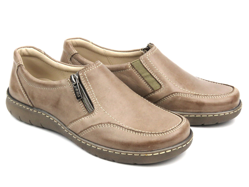 Dámské kožené boty - Waldi 0820, béžová