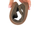 Dámské kožené barefoot minimalistické sandály se zvýšenou šířkou H - Nika Komfort 1472, hnědé