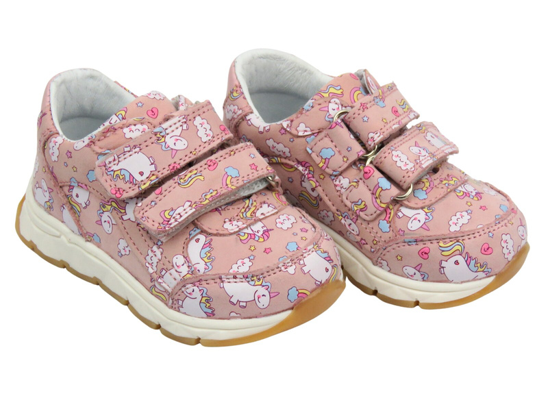 Dětské kotníkové boty, polobotky na suchý zip - Jamet 1115, růžové