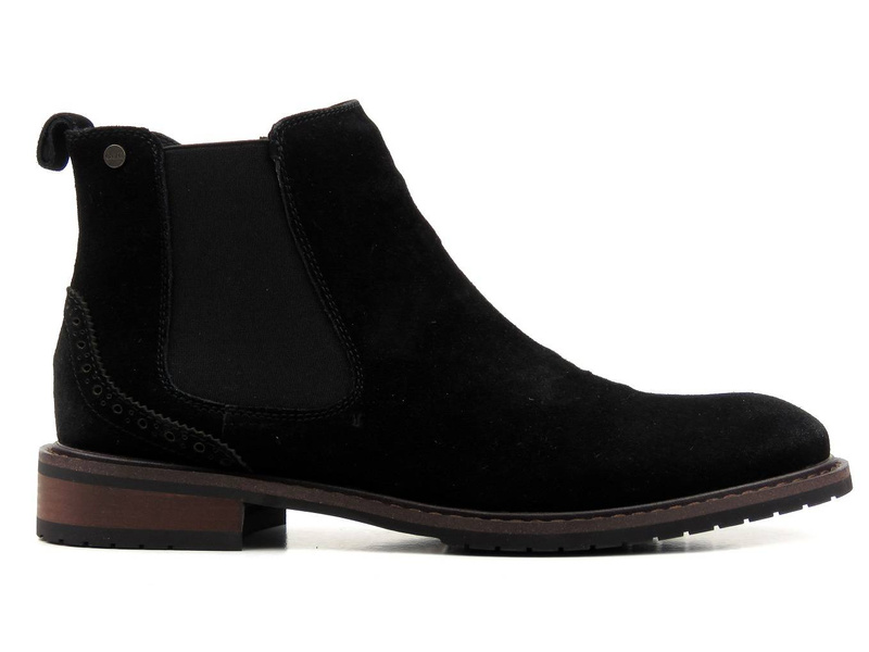 Kožené pánské kotníkové boty - GOE IIN4033, černé