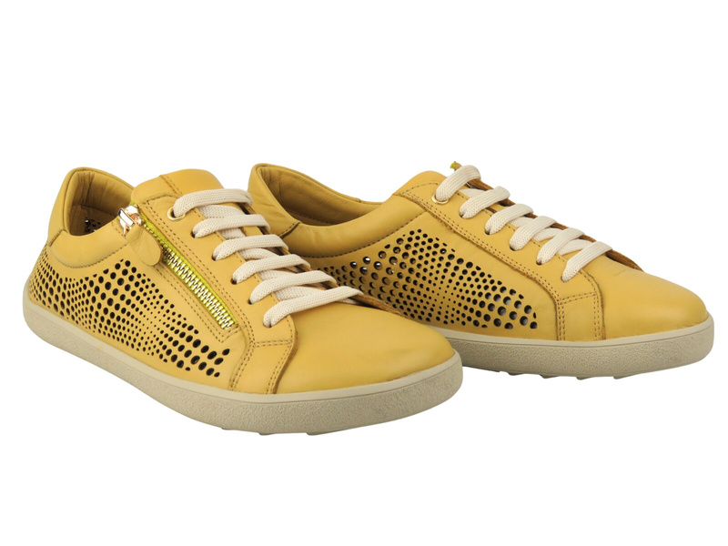 Dámské barefoot polobotky Nika Komfort 26051, žluté