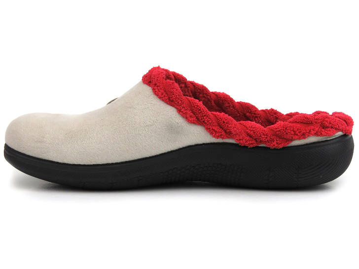 Dámské pantofle s jemně masírující vložkou - INBLU EC-84, béžové s beruškou