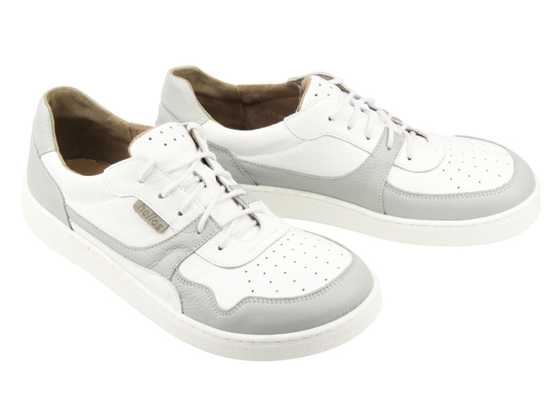 Pánské kožené minimalistické boty Barefoot Helios Comfort 836, šedé
