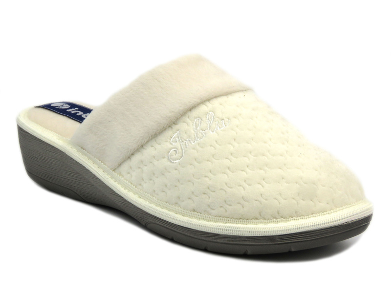 Dámské kožešinové pantofle - INBLU DC-23, béžová