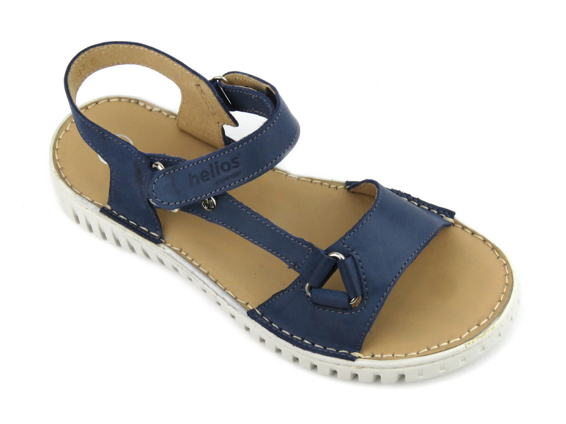 Kožené dámské sandály polské značky HELIOS Komfort 249S, tmavě modrá