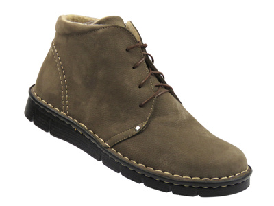 Dámské barefoot kožené minimalistické kotníkové boty hnědé Nika Komfort 838