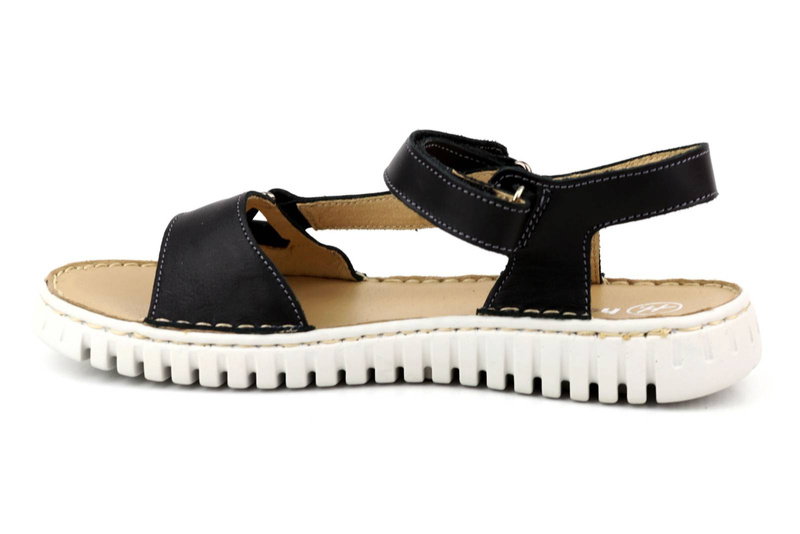 Kožené dámské sandály polské značky HELIOS Komfort 249S, černé