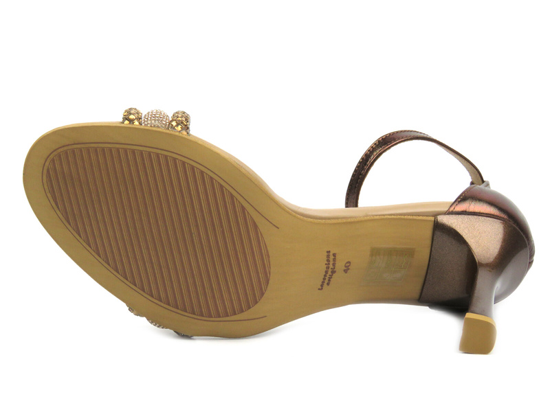 Sandały damskie na efektownym obcasie - VENEZIA MRZ212399, beżowe