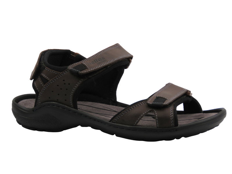 Kožené pánské sandály od českého výrobce Helios Komfort 854, hnědé